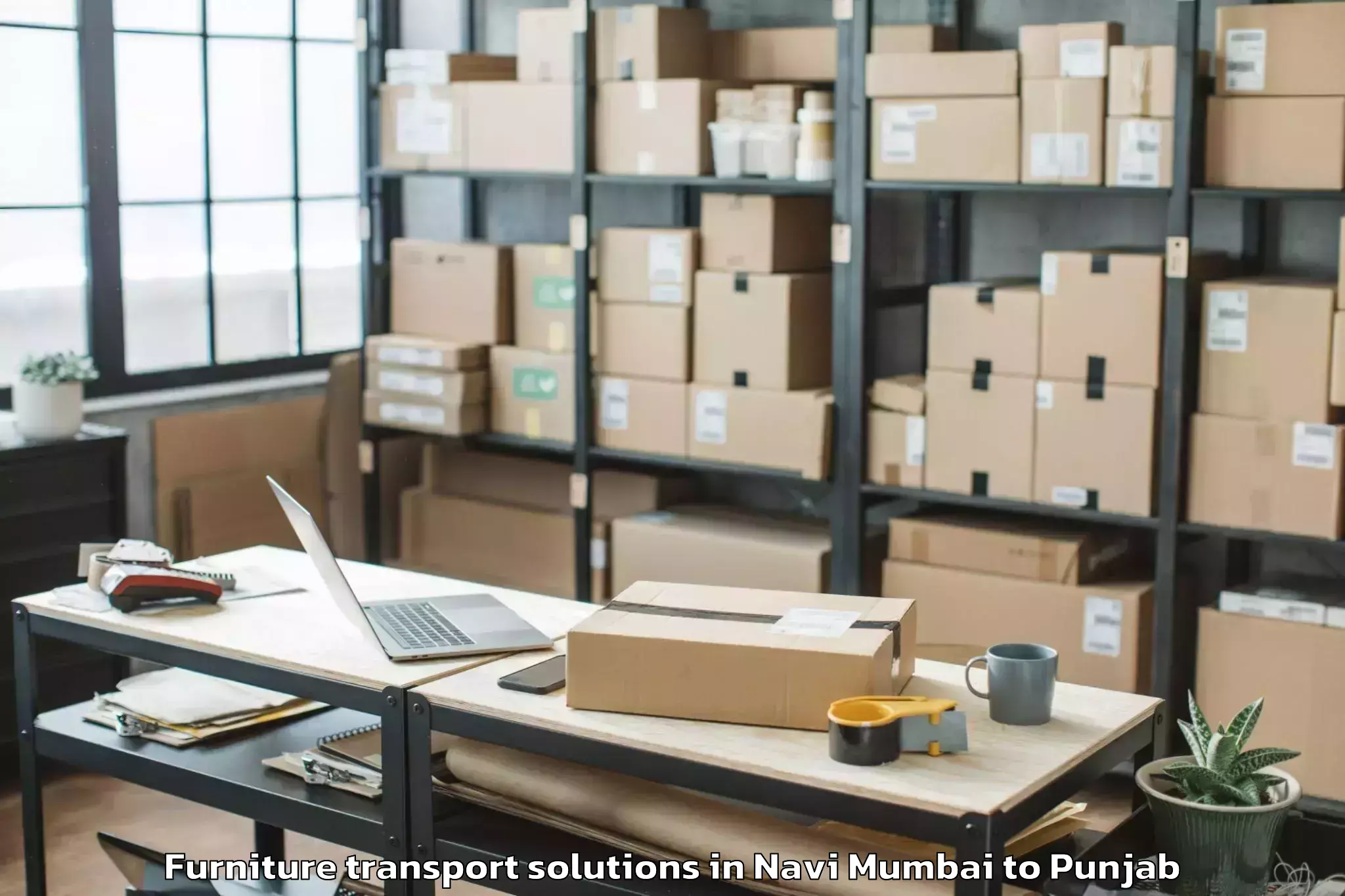 Book Navi Mumbai to Sardulgarh Furniture Transport Solutions